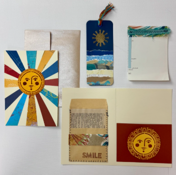Finished Sending Sunshine cards, bookmark and pocket envelope