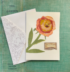 Finished Garden floral card with lined envelope